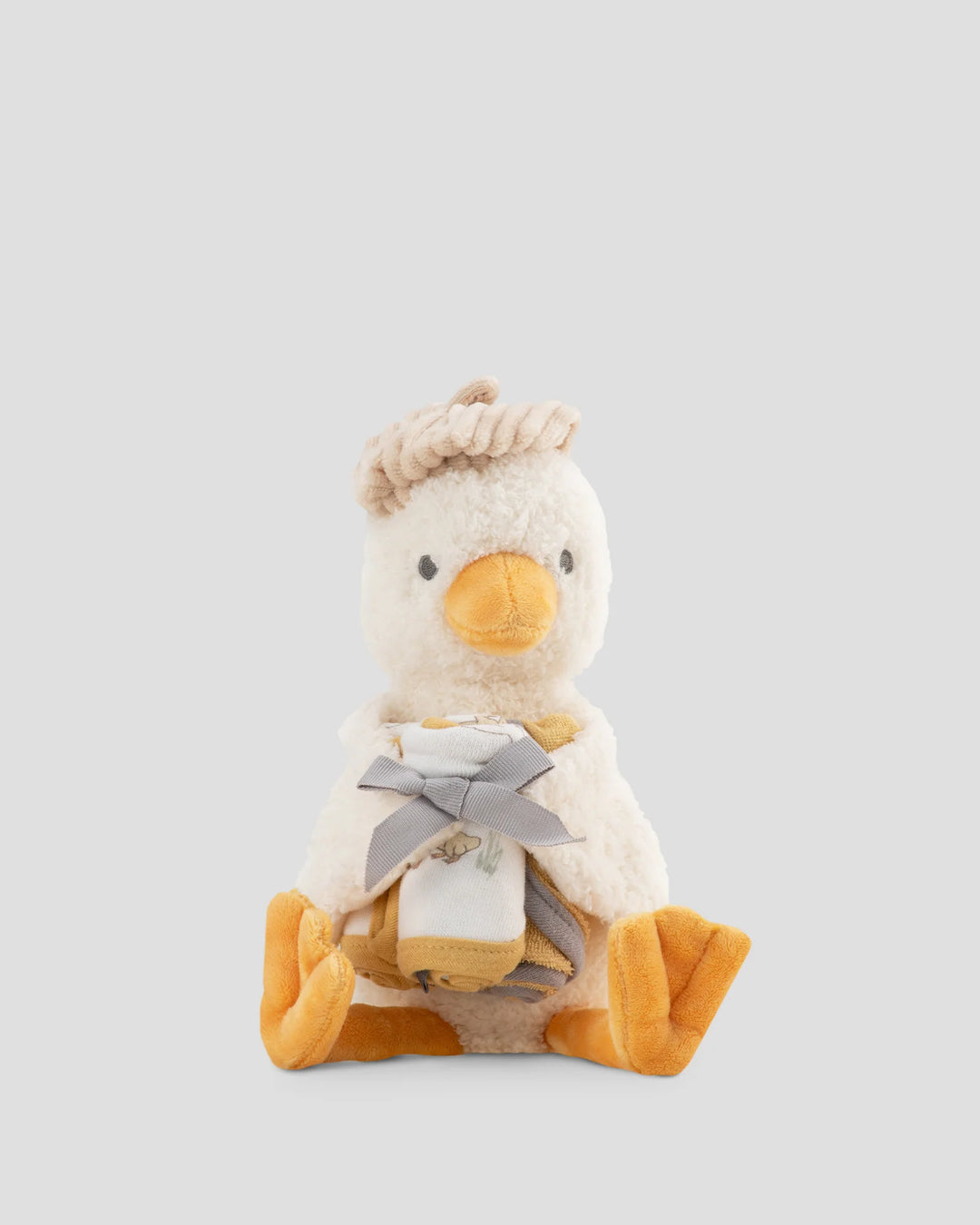 Little Linen Soft Plush Toy & Washers Gift Box - Fuzzy Duck