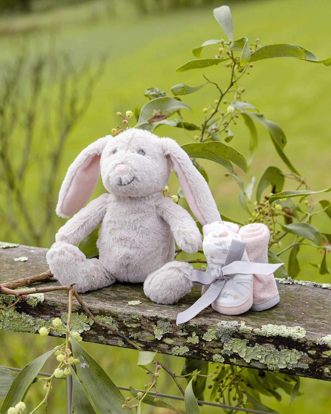 Little Linen Soft Plush Toy & Washers Gift Box - Harvest Bunny