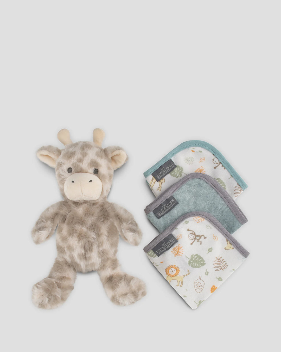 Little Linen Soft Plush Toy & Washers Gift Box - Savanna Giraffe