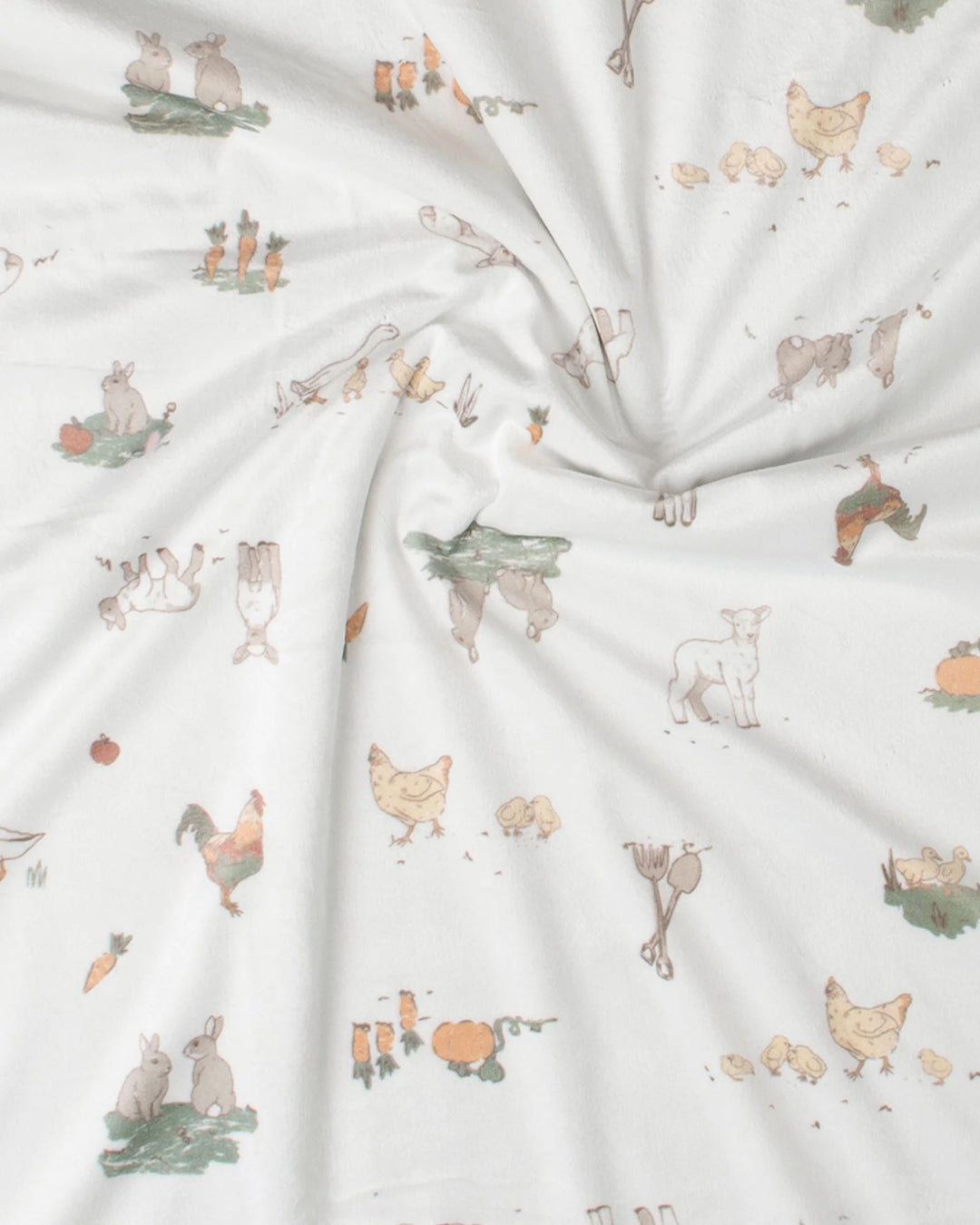 Little Linen Baby Snuggle Blanket - Farmyard Lamb