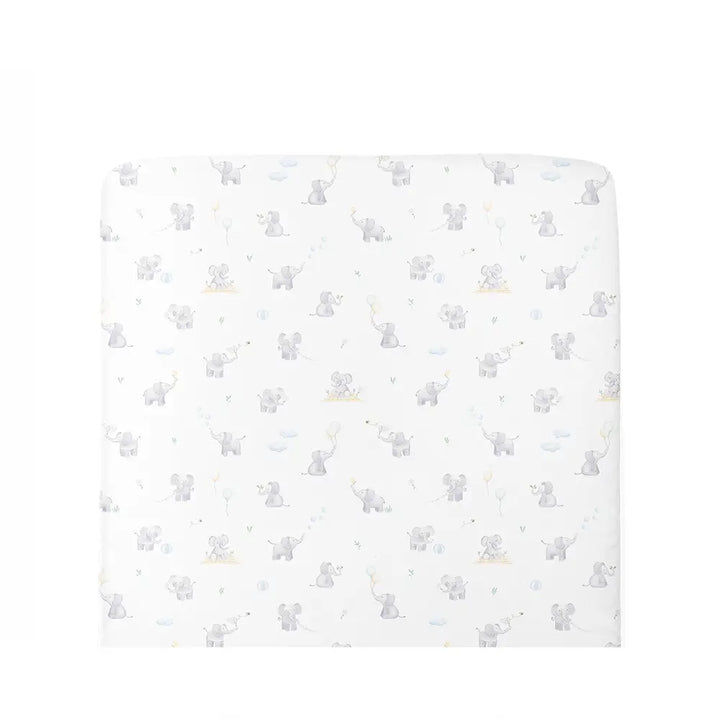 Organic Port-A-Cot Fitted Sheet - Elephant Playtime