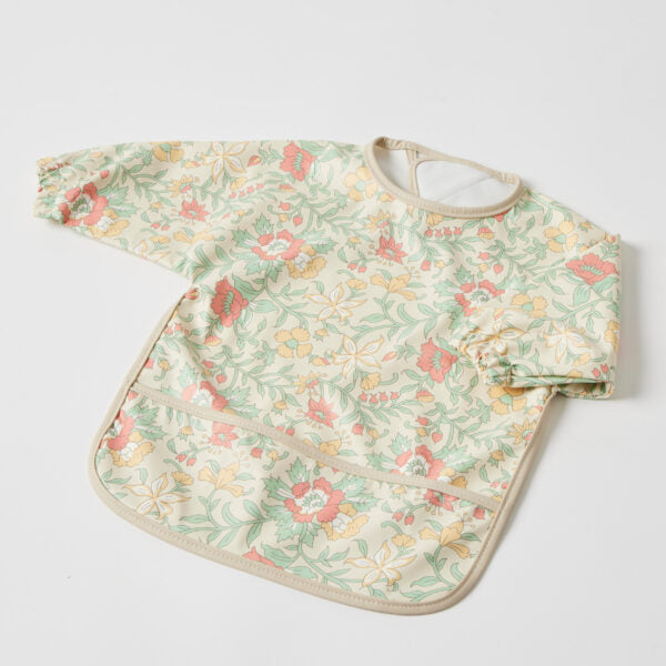 Long Sleeve Smock Bib - Spring Garden