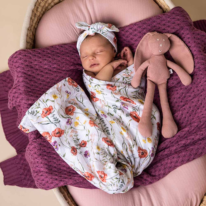 Snuggle Hunny Organic Cotton Muslin Wrap - Meadow