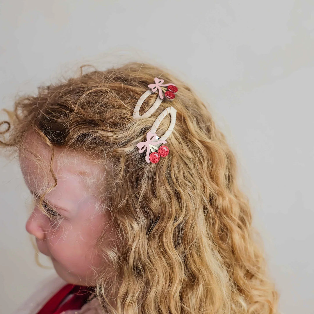 Mimi & Lula Fancy Cherries Hair Clips 4 Pack