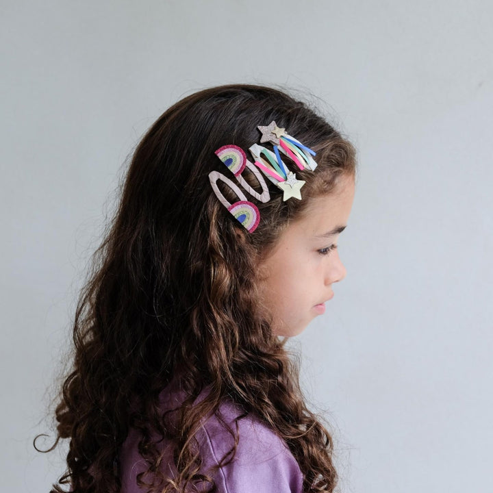 Mimi & Lula Disco Rainbow Hair Clips 4 Pack