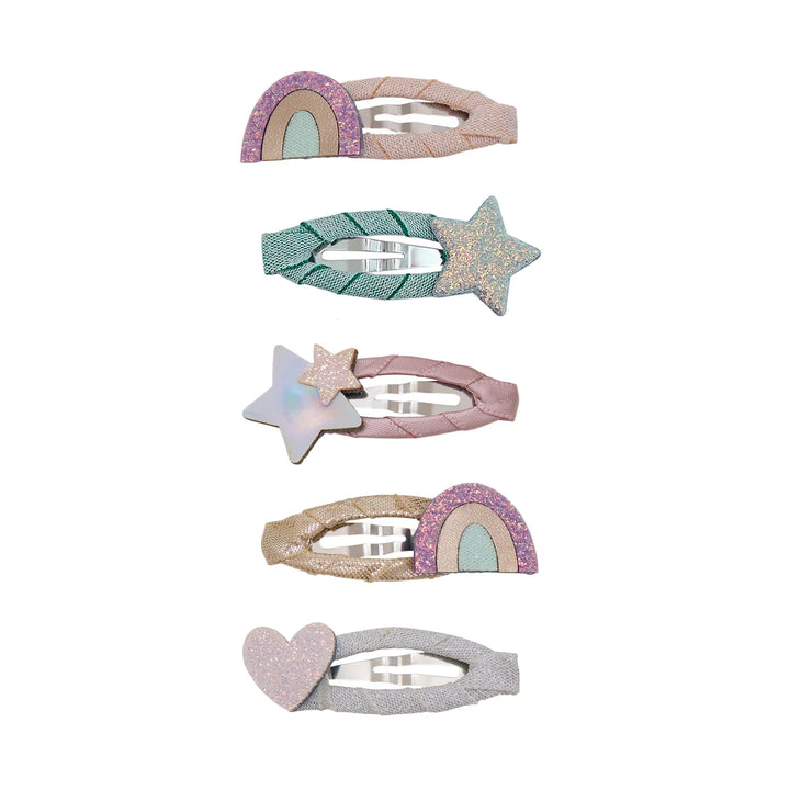 Mimi & Lula Pastel Rainbow Hair Clips 5 Pack