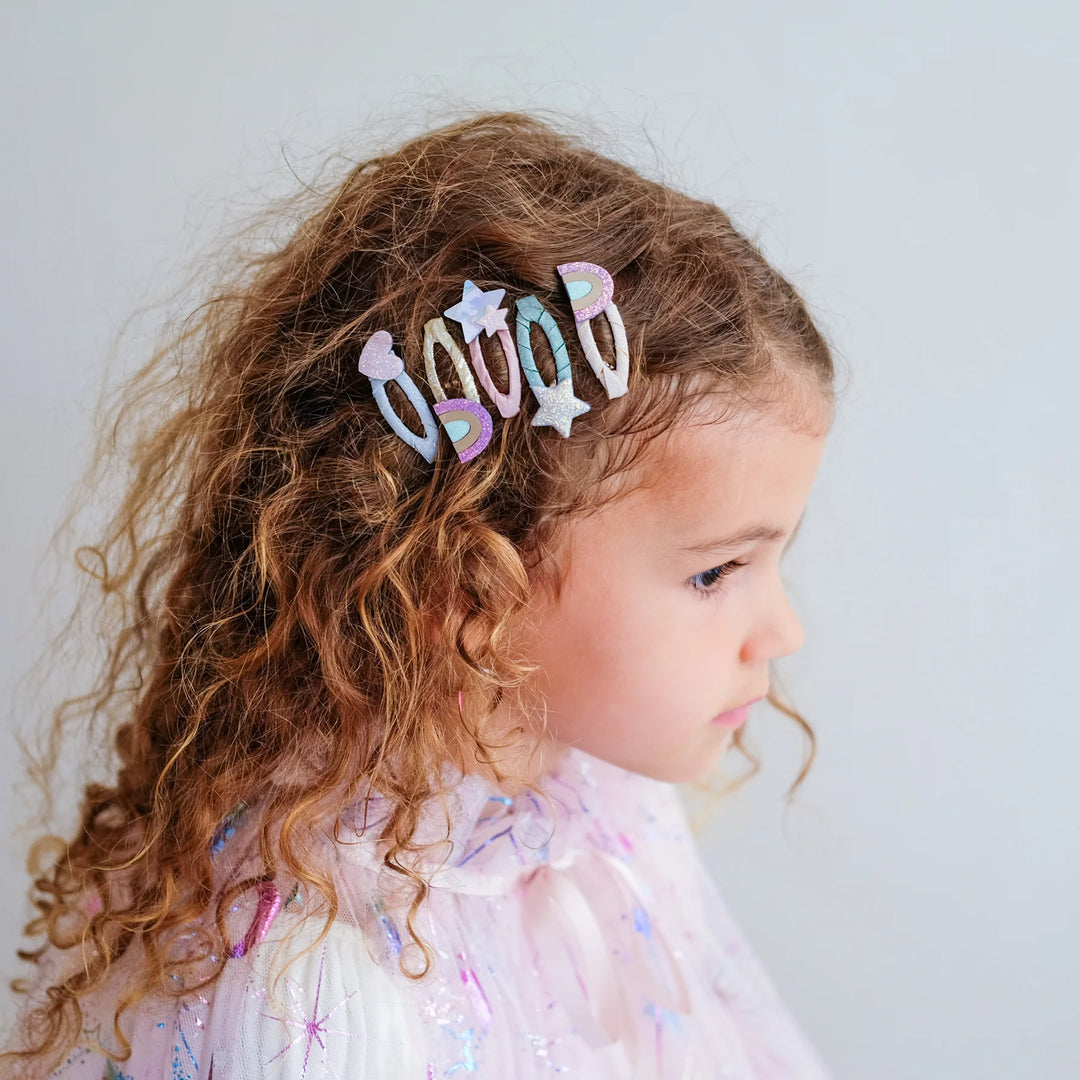 Mimi & Lula Pastel Rainbow Hair Clips 5 Pack