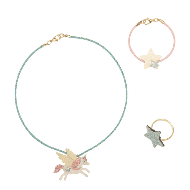 Mimi & Lula Flying Unicorn 3 Piece Jewellery Set
