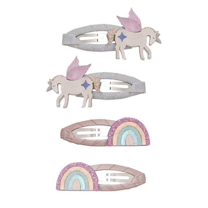 Mimi & Lula Unicorn Rainbow Hair Clips 4 Pack