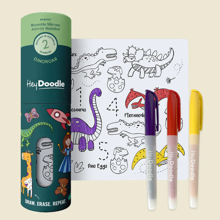 Mini Colouring & Doodle Mat - Dino Roar