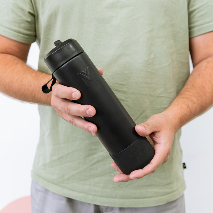 MontiiCo Fusion Sipper Lid Drink Bottle | Midnight - 700ml