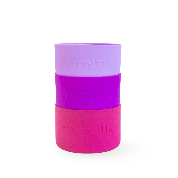 Montii Fusion Small Silicone Bumper 3 Pack - Lilac | Crimson | Fuchsia