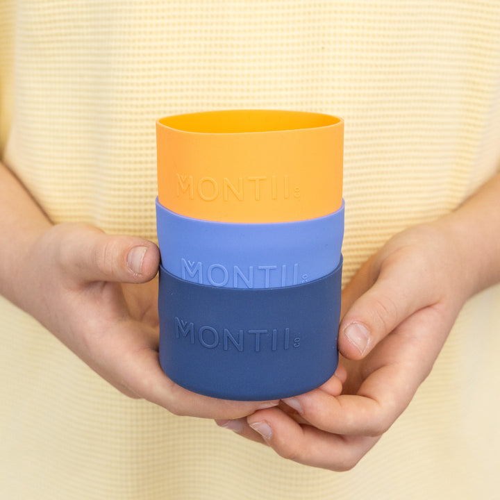Montii Fusion Small Silicone Bumper 3 Pack - Tangerine | Splash | Navy