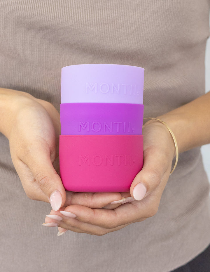 Montii Fusion Small Silicone Bumper 3 Pack - Lilac | Crimson | Fuchsia
