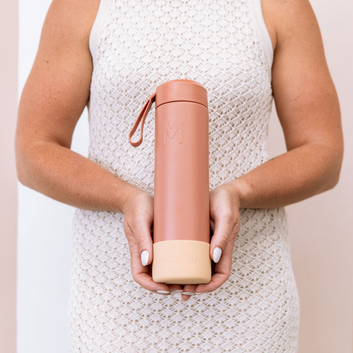 MontiiCo Fusion 700ml Insulated Sipper Lid Drink Bottle | Clay