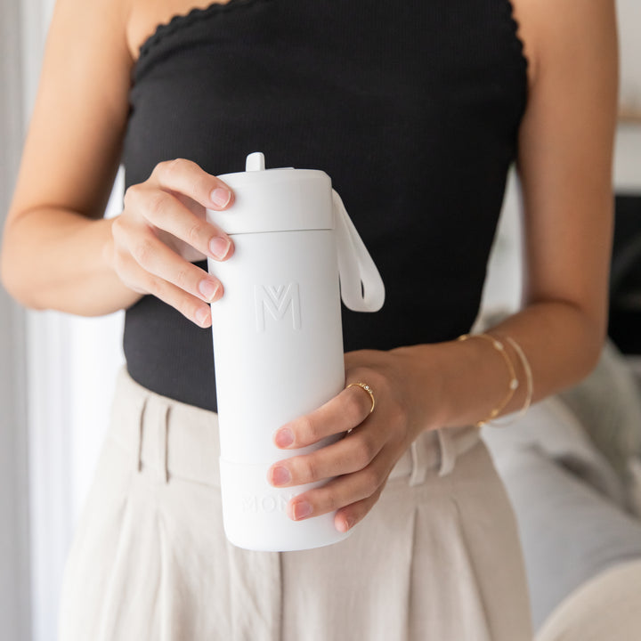 MontiiCo Fusion Sipper Lid Drink Bottle | Blizzard - 475ml