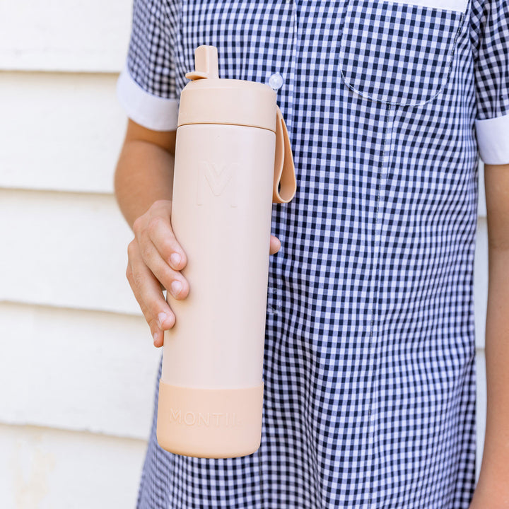MontiiCo Fusion Sipper Lid Drink Bottle | Dune - 700ml