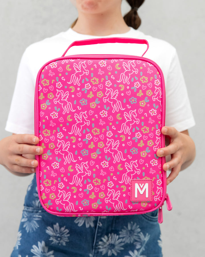 Montiico Large Insulated Lunch Bag - Unicorn Magic Pink
