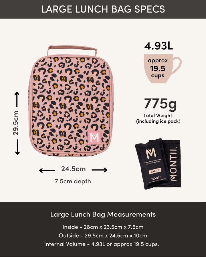 Montiico Large Insulated Lunch Bag - Unicorn Magic Pink