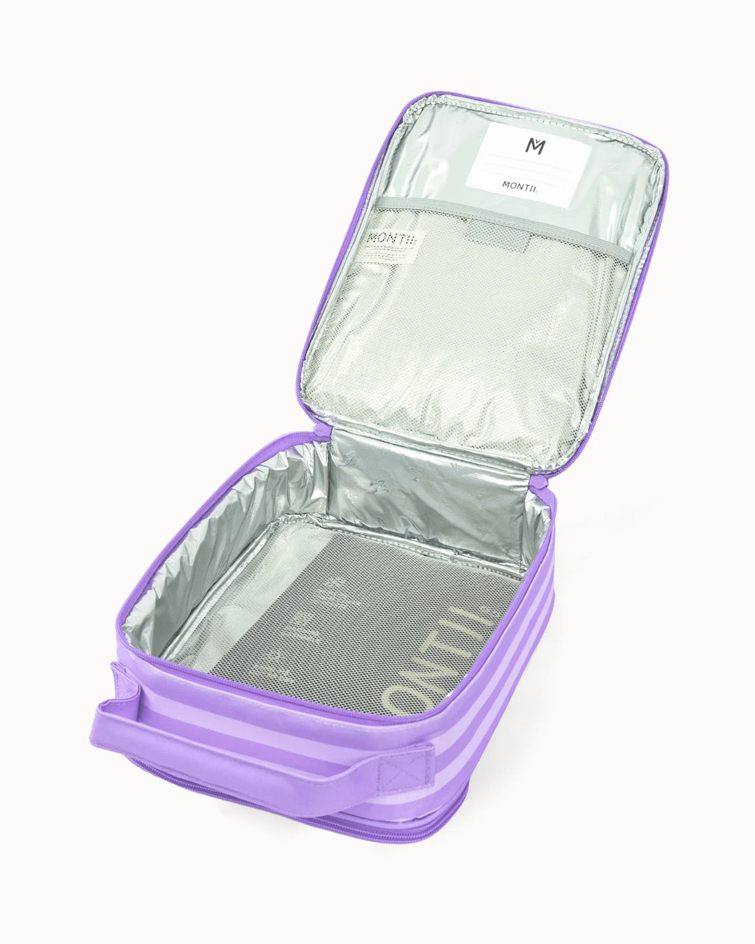 Montiico Large Insulated Lunch Bag - Lilac Stripe