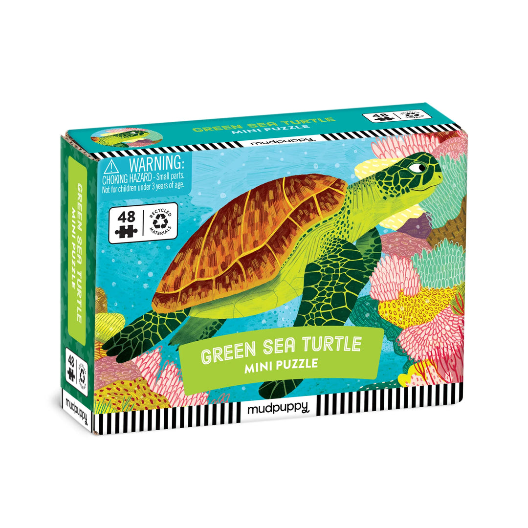 Mini Puzzle Ocean 48 Piece - Green Turtle
