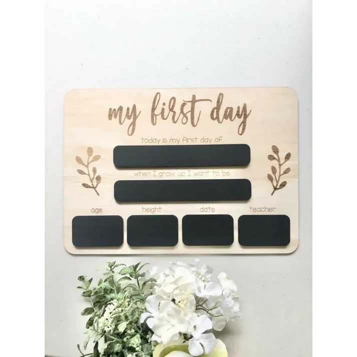 My First Day School Reusable Chalkboard