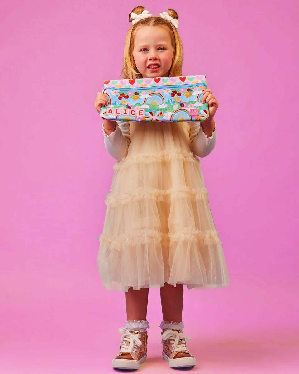 Name Pencil Case - Rainbow Garden