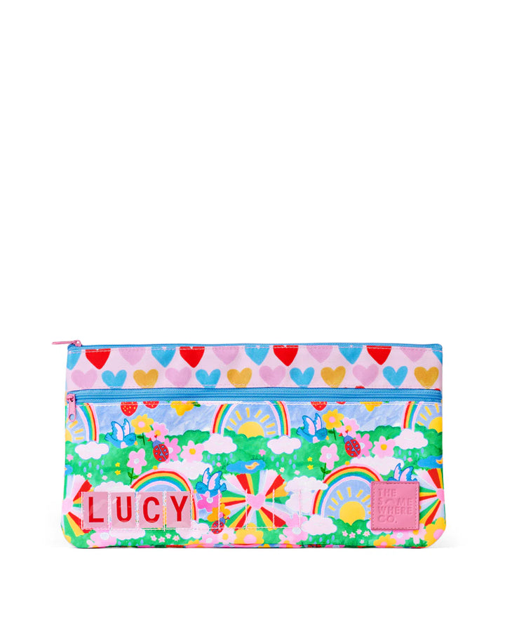 Name Pencil Case - Rainbow Garden