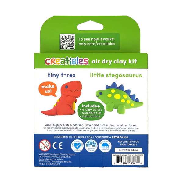 Creatibles Mini Air Dry Clay Kit - Dinosaurs BFFs