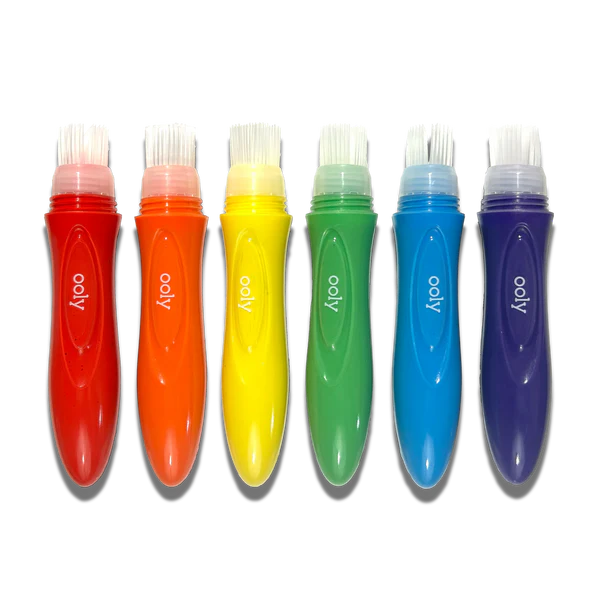 Easy Squeezy Squeezable Poster Paint Brushes - Set of 6