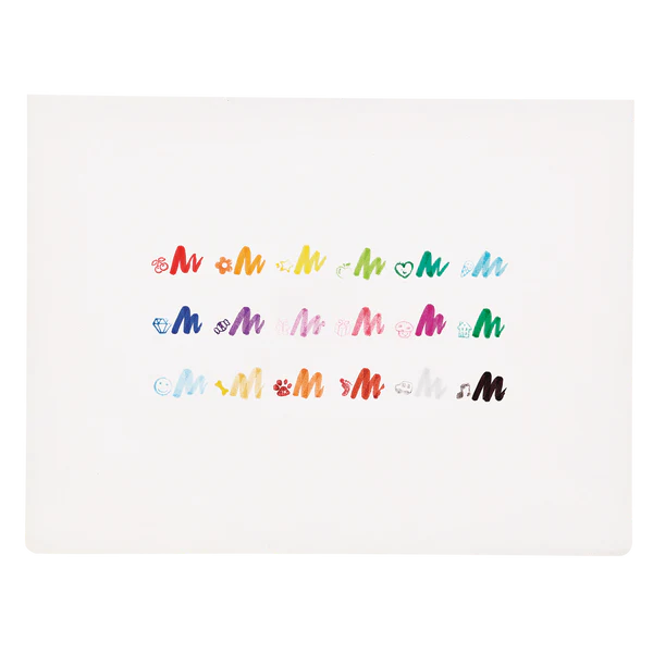 Stampables Double-Ended Stamp & Brush Markers - Set of 18