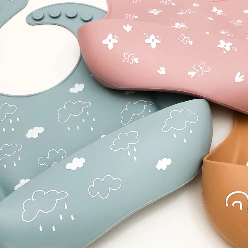 One Chew Three Silicone Catch Bib - Elements