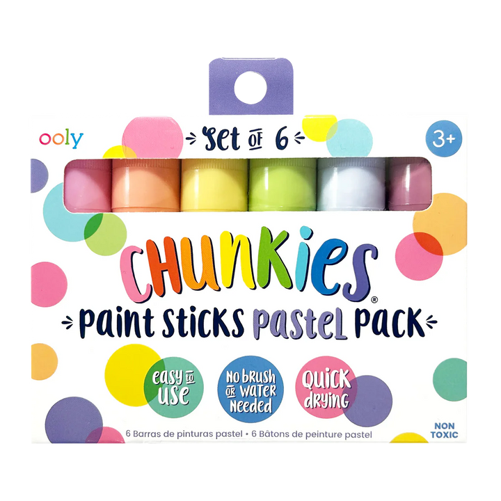Ooly Chunkie Pastel Paint Sticks Pack of 6