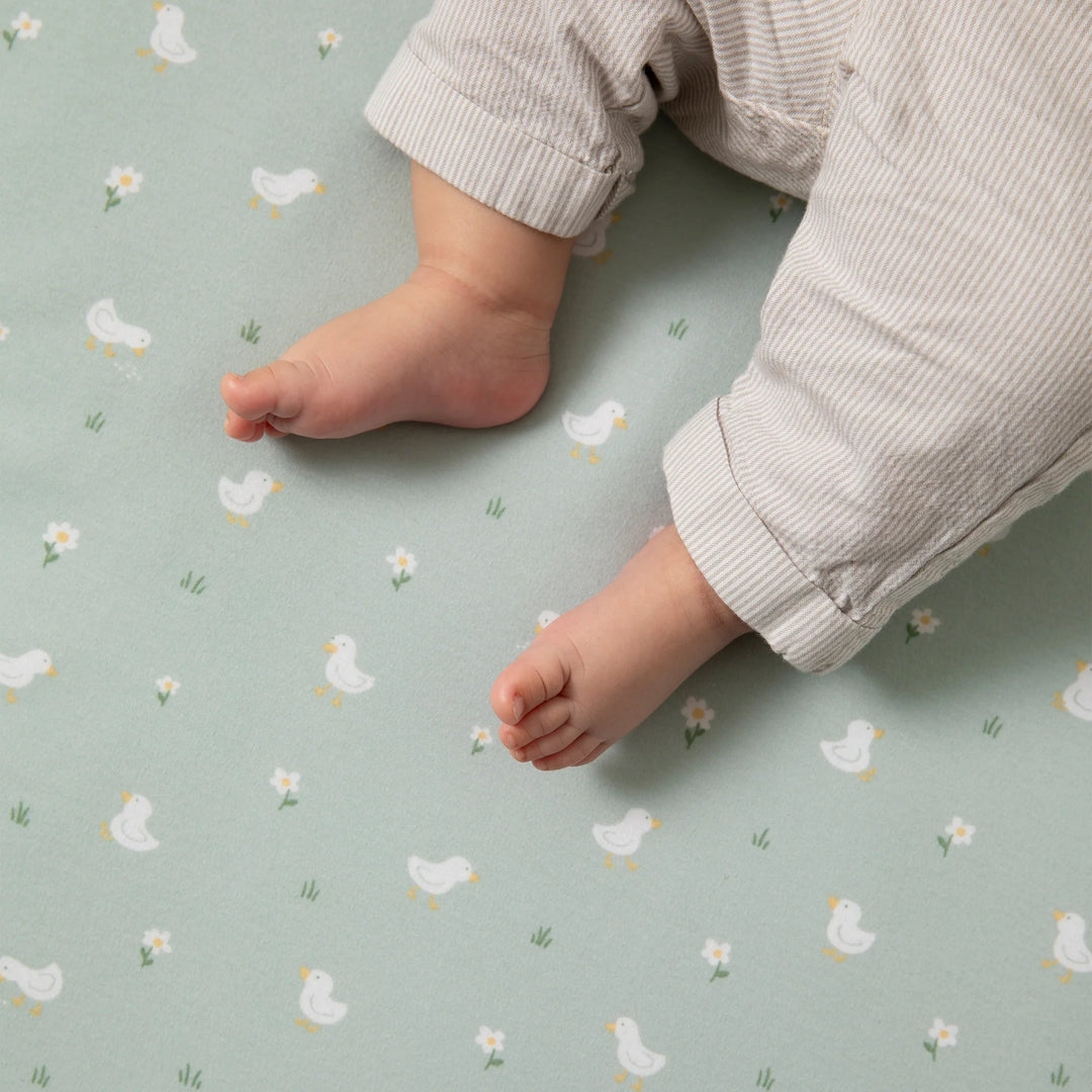 Organic Jersey Cot Fitted Sheets 2 Pack - Goosey Goosey