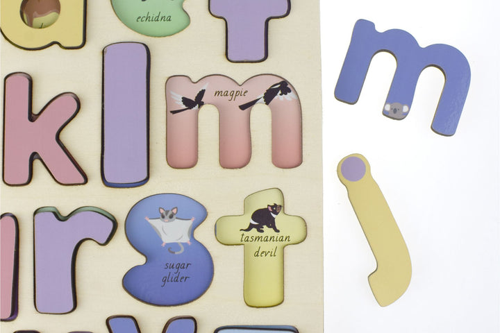 A-Z of Australian Animals Lowercase Wooden Puzzle