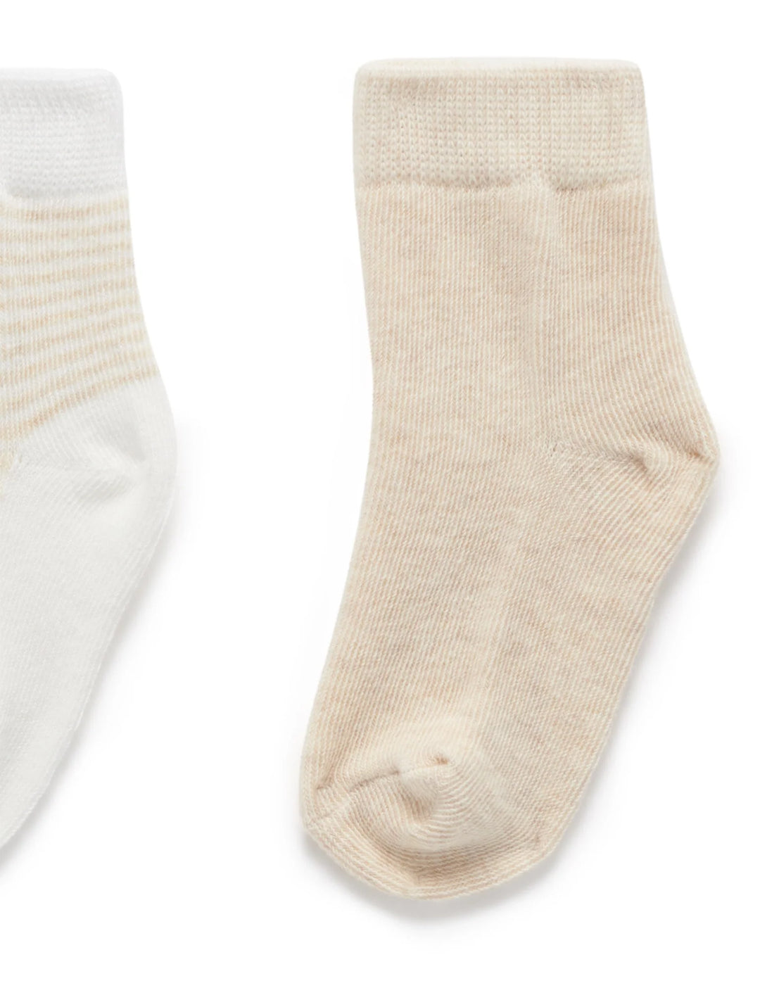 Purebaby Essentials 3 Pair Sock Pack - Wheat/Melange/Vanilla