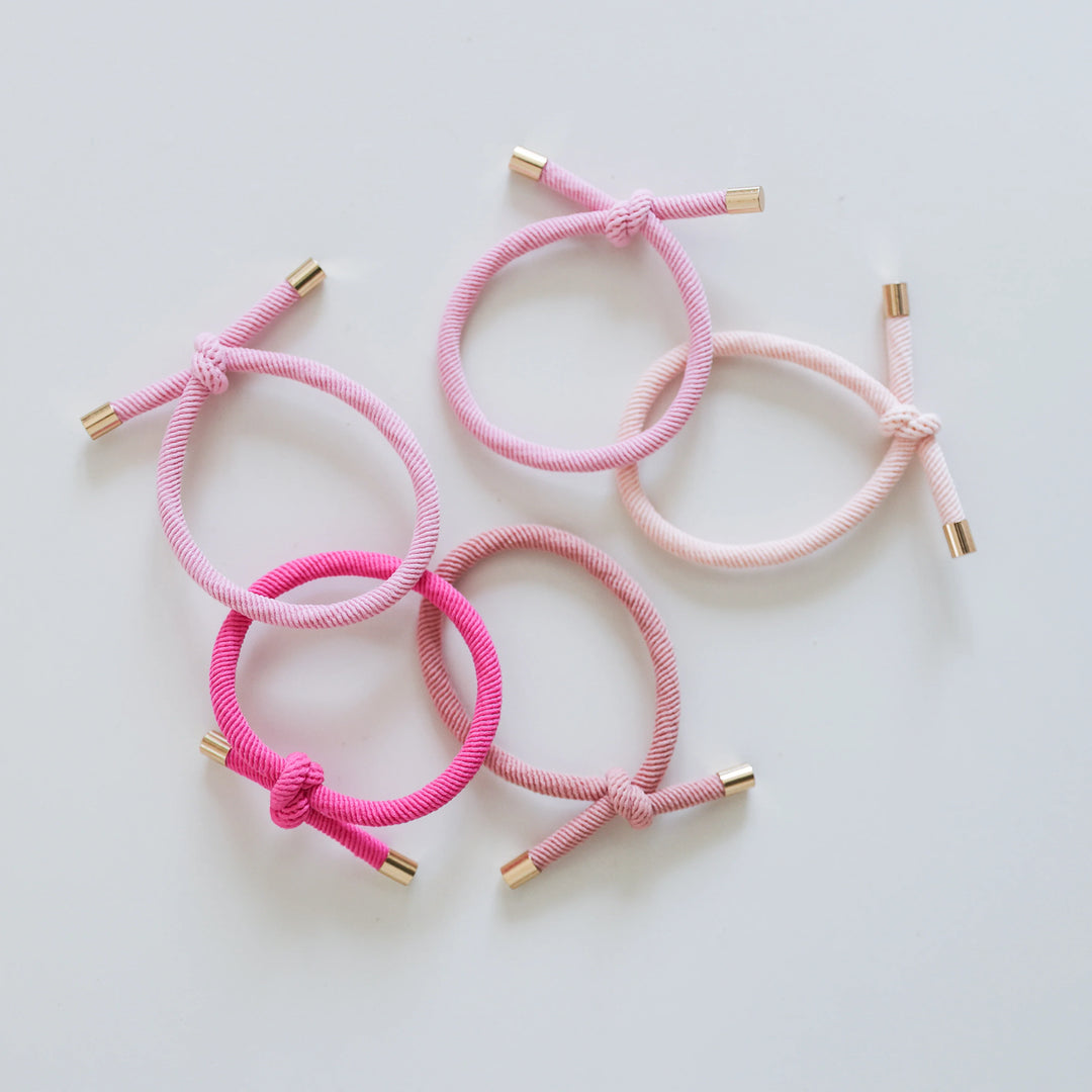 Josie Joan's Hair Tie Essentials Set of 5 | Pandora Pink