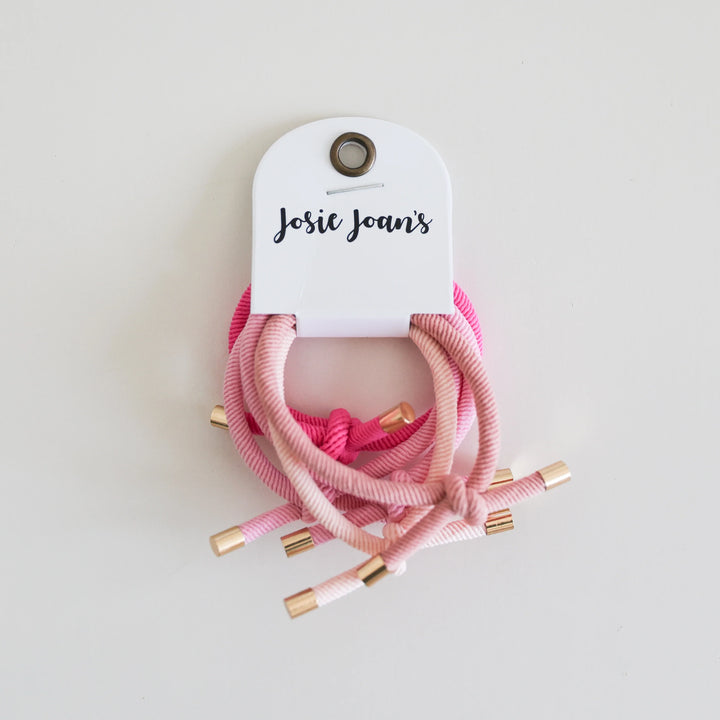 Josie Joan's Hair Tie Essentials Set of 5 | Pandora Pink
