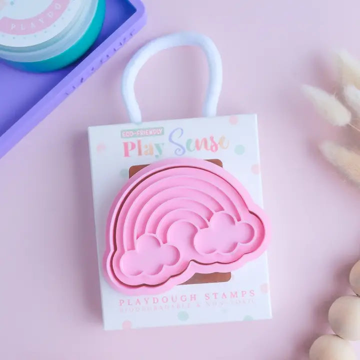 Eco Playdough Stamp | Rainbow with Cloud
