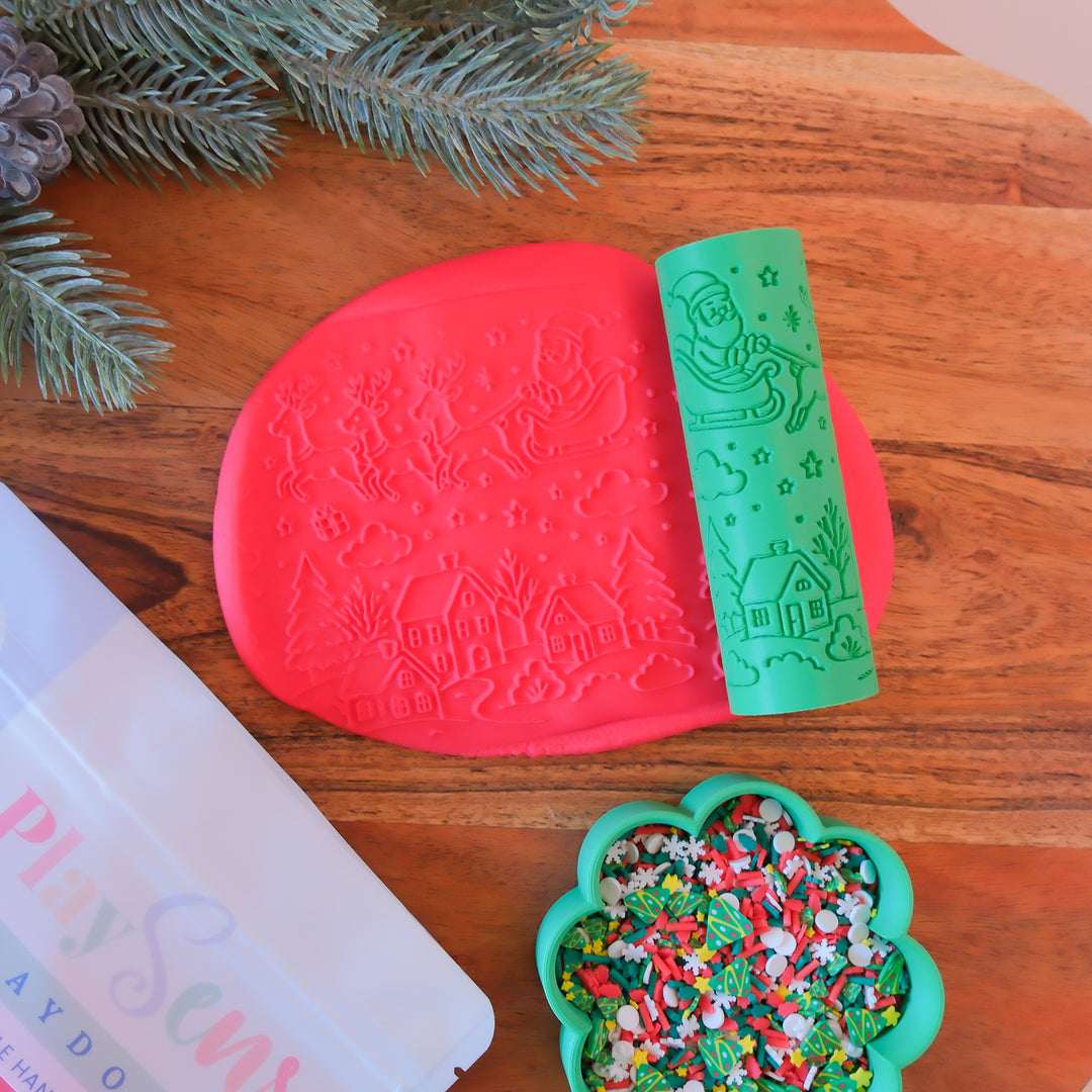 Play Sense Eco Textured Roller | Santa Sleigh Scene