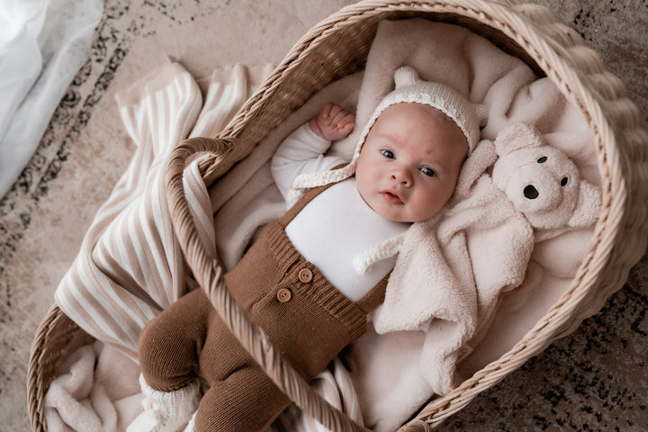 Pop Ya Tot Beary Knit Bonnet - Ivory