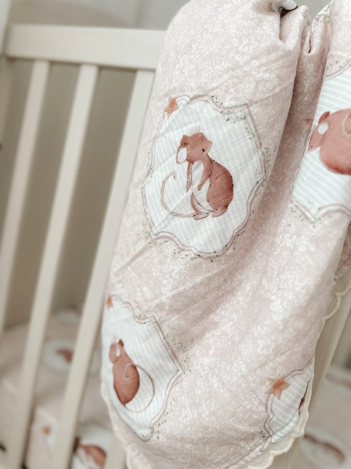 Pop Ya Tot Organic Sweet Squeak Fur Lined Blanket