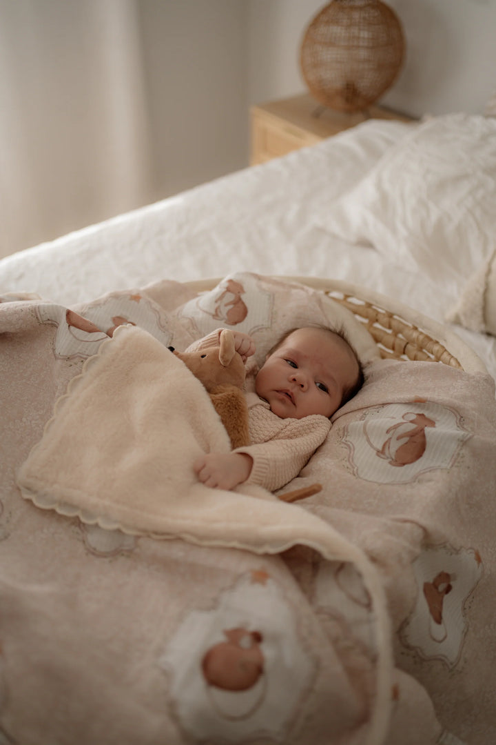 Pop Ya Tot Organic Sweet Squeak Fur Lined Blanket