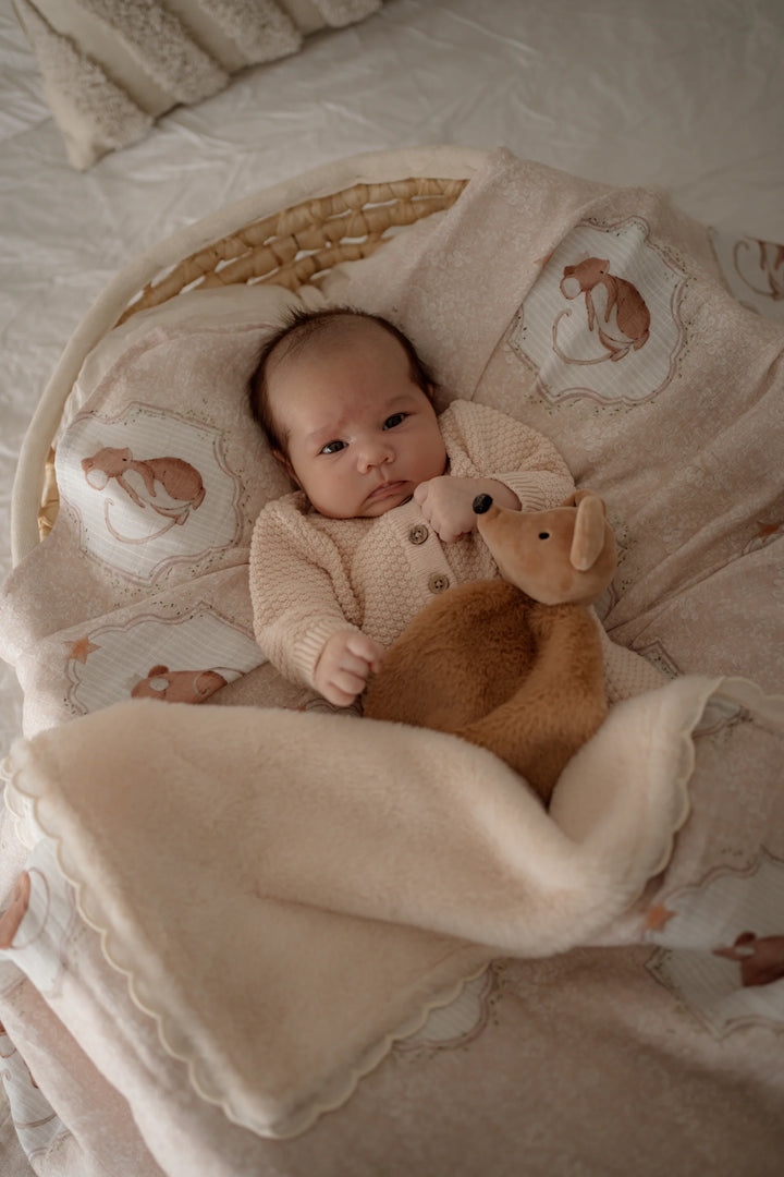 Pop Ya Tot Organic Sweet Squeak Fur Lined Blanket