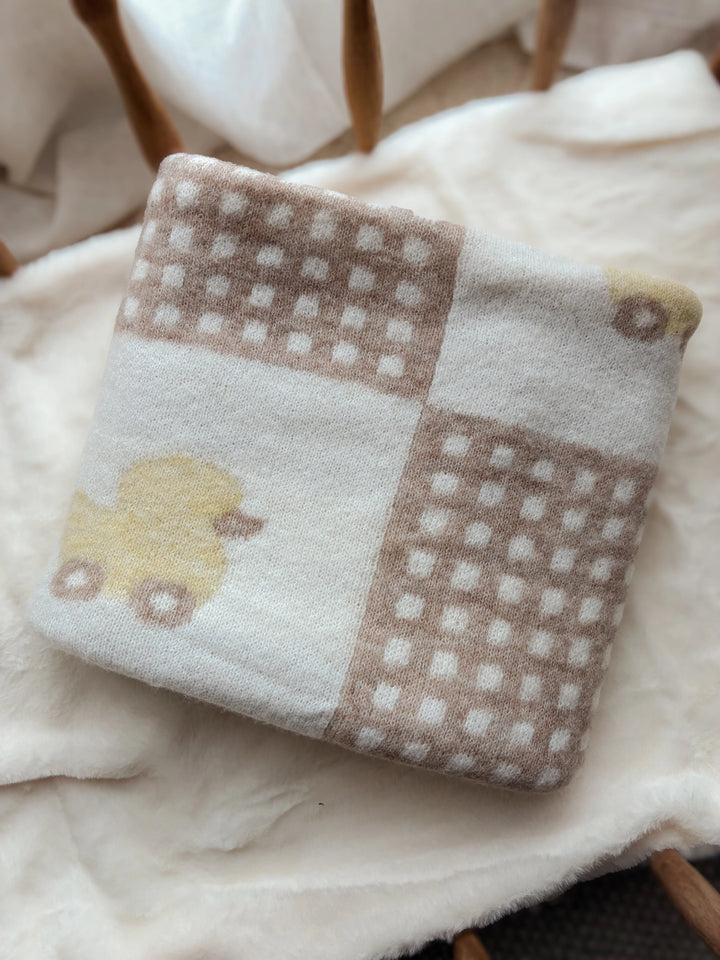 Pop Ya Tot Organic Once Upon A Duckling Knit Blanket
