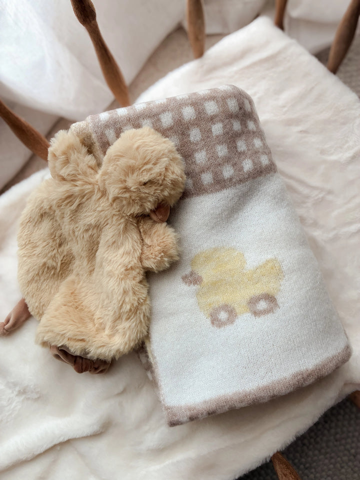 Pop Ya Tot Organic Once Upon A Duckling Knit Blanket