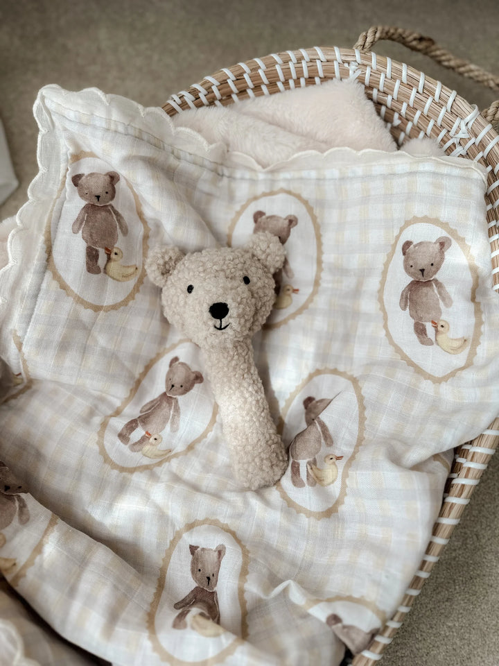 Pop Ya Tot Little Teddy Rattle Toy