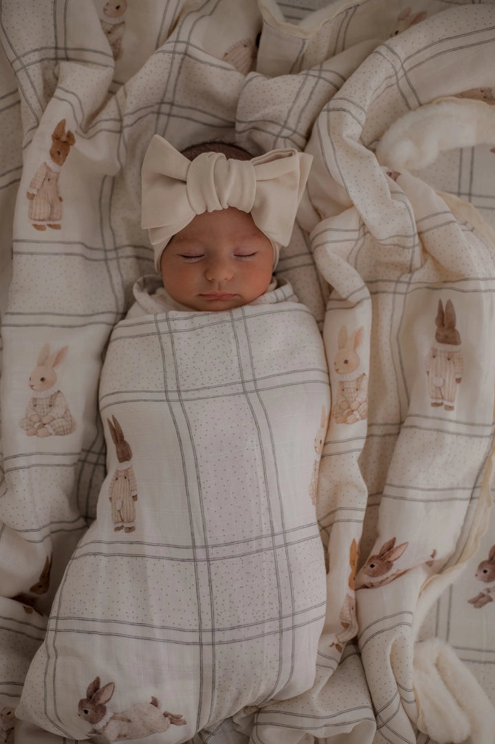 Pop Ya Tot Organic Muslin Swaddle - Little Cottontail
