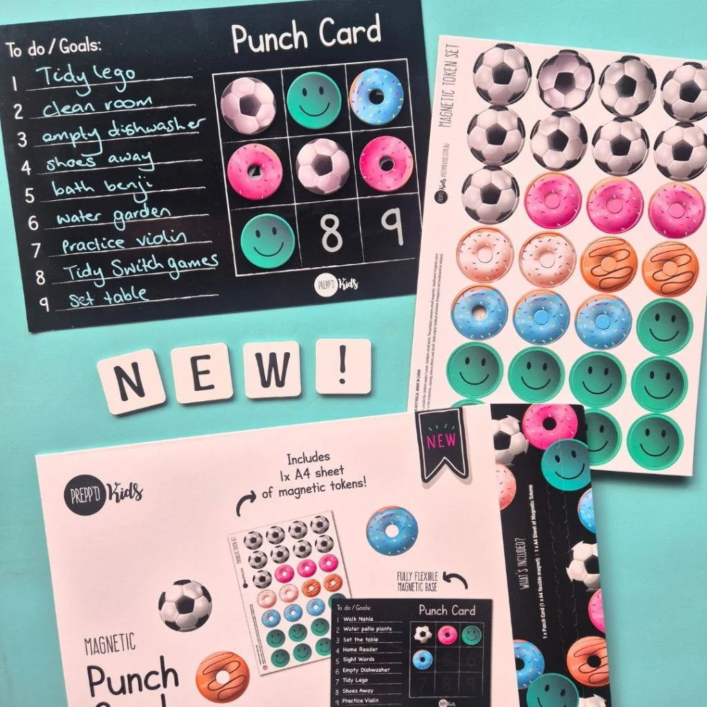 Preppd Kids Magnetic Punch Card Reward Chart