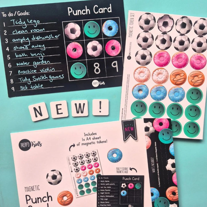 Preppd Kids Magnetic Punch Card Reward Chart